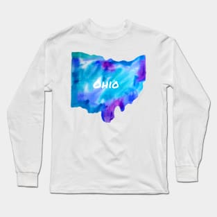 Ohio in Watercolor Long Sleeve T-Shirt